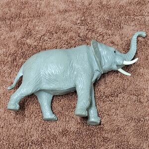 Vintage African Elephant Figurine Hard Rubber Mid 1990s